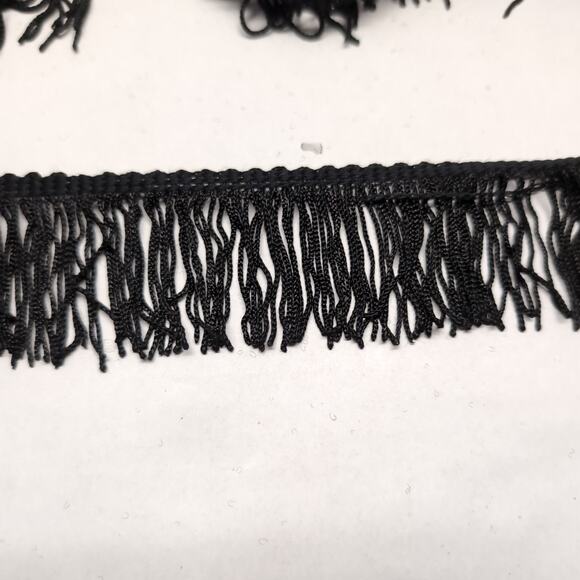 20+ Yards Black Sewing Chainette Tassel Fringe Trim 2'' Wide 100% Rayon Dance - Picture 5 of 6